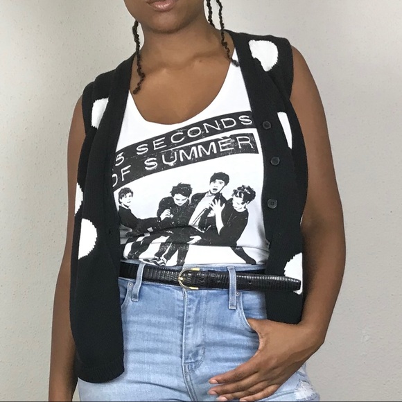 5 Seconds of summer white band tank top size Sm - Picture 2 of 7